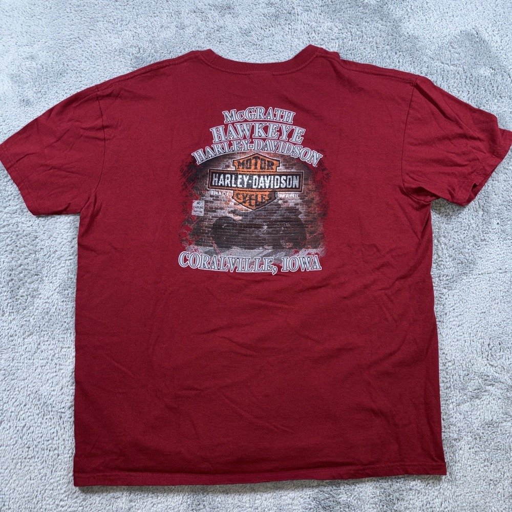 Hawkeye HARLEY DAVIDSON Coralville, Iowa , T-Shirt -Mens Size XL